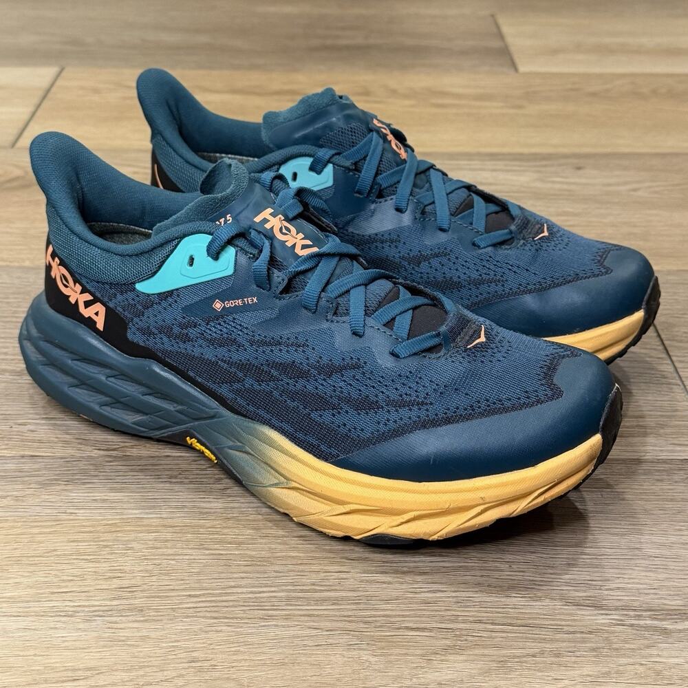 HOKA Speedgoat 5 GTX Deep Teal Black Road Running Shoes Trainers Women’s 10